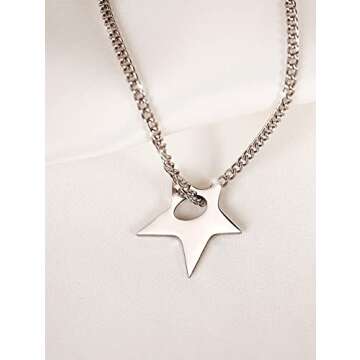 Trendy OJERRY Kawaii Star Pendant Choker Necklace for Women