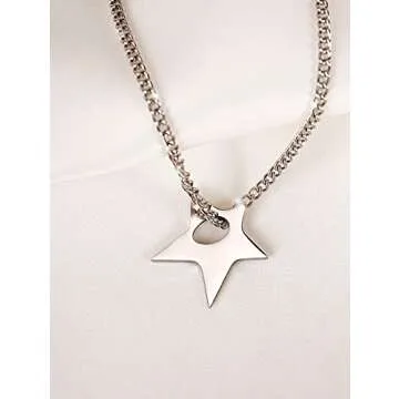Trendy OJERRY Kawaii Star Pendant Choker Necklace for Women