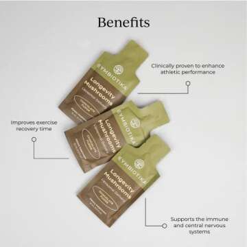 CYMBIOTIKA Liposomal Mushroom Supplement with Lion's Mane, Turkey Tail, B-Vitamins, Cordyceps & Reis...