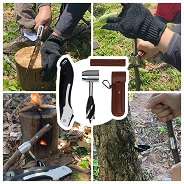 YUESHENG Hand Auger Drill and Folding Saw for Camping