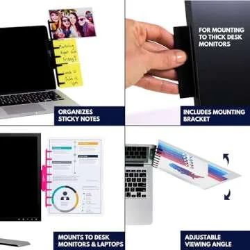 Note Tower Document Holder for Typing | Clips to Any Monitor