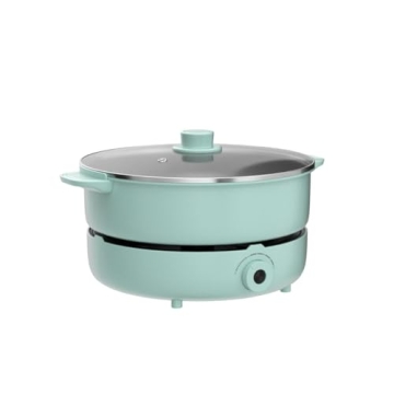 GUEQUITLEX Hot Pot Cooker Electric Non-Stick 5.3QT