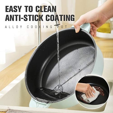 GUEQUITLEX Hot Pot Cooker Electric Non-Stick 5.3QT