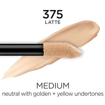 L’Oréal Paris Makeup Infallible Full Wear Waterproof Matte Concealer, Full Coverage, Latte, 0.33 ...