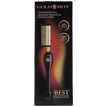 Gold N Hot Professional Styling Comb with Adjustable Heat