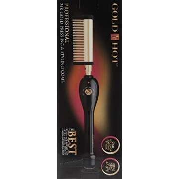 Gold N Hot Professional Styling Comb with Adjustable Heat