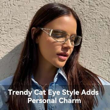 Dollger Y2K Sunglasses for Women Stylish Retro Metal Wrap Around 2000s