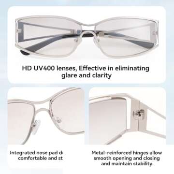 Trendy Y2K Sunglasses with UV400 Protection for All