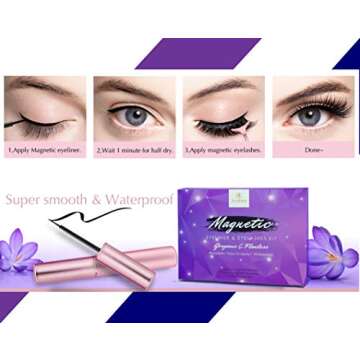 Eyelash Growth Serum & Magnetic Eyelashes With Eyeliner Kit