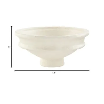 Elegant Mud Pie Paper Mache Pedestal Bowl for Home Decor