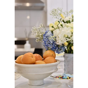 Elegant Mud Pie Paper Mache Pedestal Bowl for Home Decor