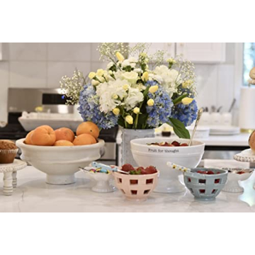 Elegant Mud Pie Paper Mache Pedestal Bowl for Home Decor