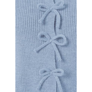 kipfall Women's Cardigan Sweaters Bow Button Down Cardigans Fall Fashion Clothes Knit Tie Open Front Coats SkyBlue