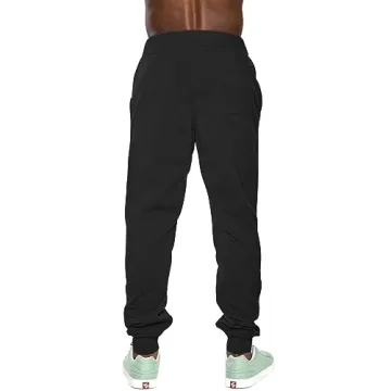 Southpole Men's Basic Active Fleece Jogger Pants, Black, XS