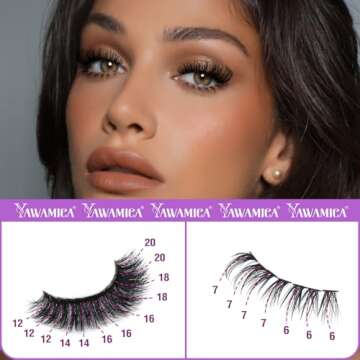 Yawmaica Lash Clusters Kit with Bottom Lashes Wispy Eyelash Extension Kit 200D Fluffy Eyelash Clusters 12-20mm D Curl Individual Lashes DIY Lash Extension Kit with Lash Bond and Seal and Lash Tweezers