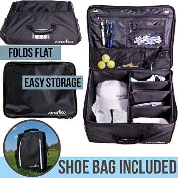 Athletico Golf Trunk Organizer and Shoe Bag Set