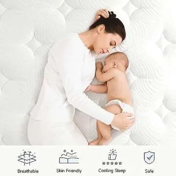Vesgantti King Size Mattress, 12 Inch Hybrid Innerspring Mattress with Memory Foam, Support & Pressure Relief, Medium Firm Feel Mattress in a Box (76x80x12 Inches, King Size)