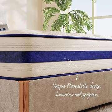 Vesgantti King Size Mattress, 12 Inch Hybrid Innerspring Mattress with Memory Foam, Support & Pressure Relief, Medium Firm Feel Mattress in a Box (76x80x12 Inches, King Size)