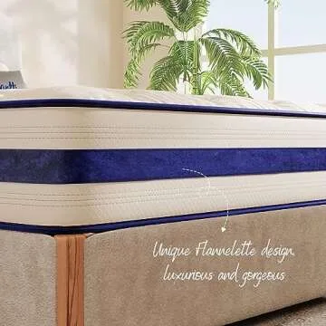 Vesgantti King Size Mattress, 12 Inch Hybrid Innerspring Mattress with Memory Foam, Support & Pressure Relief, Medium Firm Feel Mattress in a Box (76x80x12 Inches, King Size)