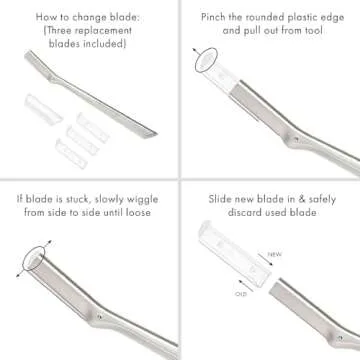 Tweezerman Facial Razor - Ultimate Skincare Essential with Replacement Blades