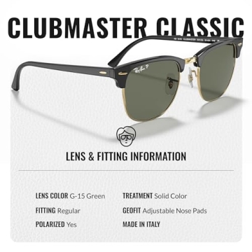 Ray-Ban RB3016 Clubmaster Sunglasses Stylish Durable