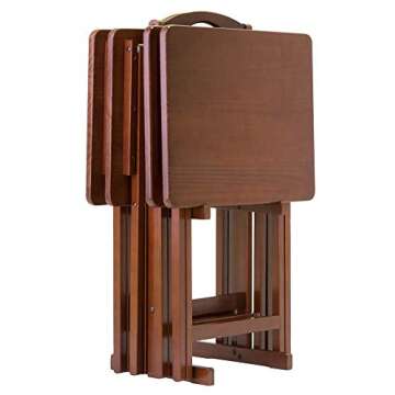 Winsome Alex Foldable Snack Tables Set for Every Occasion