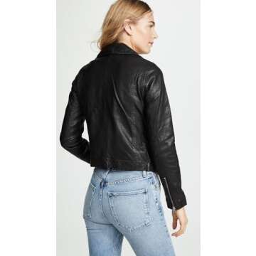 Madewell Washed Leather Motorcycle Jacket for Women