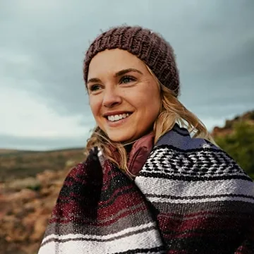 Handwoven Mexican Blanket Yoga Beach Camping Soft Durable