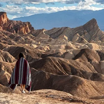 Handwoven Mexican Blanket Yoga Beach Camping Soft Durable