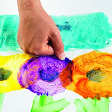 Colorations Washable Finger Paints, 16 fl oz, Brown, Non-Toxic, Creamy, Vibrant, Kids Paint, Craft, ...