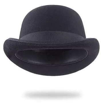 Shop Janey&Rubbins Genuine Wool Bowler Hat for Men