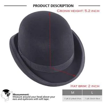 Shop Janey&Rubbins Genuine Wool Bowler Hat for Men