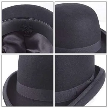 Shop Janey&Rubbins Genuine Wool Bowler Hat for Men