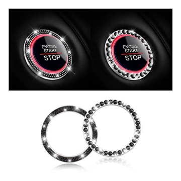 Car Bling Rhinestone Engine Start Ring Stickers - Stylish Bling Accessories