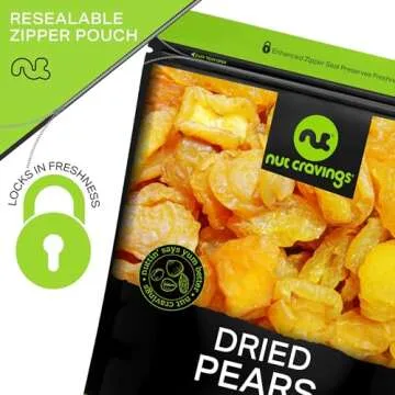 Healthy  Dried Pears - No Sugar Added Snack - NUT CRAVINGS