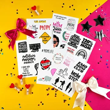 Funny Mom Stickers - 100 Pcs Waterproof Stickers for Moms