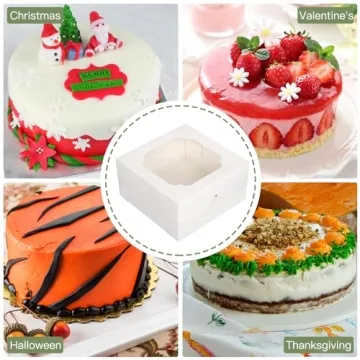 TOMNK 20pcs Sturdy Cake Boxes with Viewing Window