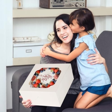 TOMNK 20pcs Sturdy Cake Boxes with Viewing Window