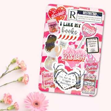 Clear Back Cover Insert for Kindle Paperwhite | Bookish Card Insert for E Reader | Cardstock Paper Insert for 11th generation 6.8" | Booktok Spicy Smut Sticker Case Insert | Smutty Romance Book Gifts