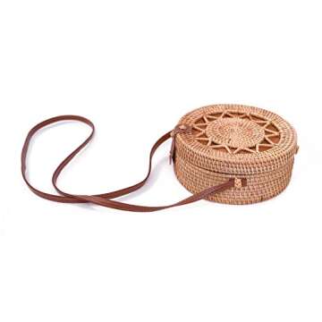 Handwoven Rattan Crossbody Bag - Stylish Beach Purse for Women