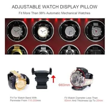 DUKWIN Automatic Watch Winder with Jewelry Storage