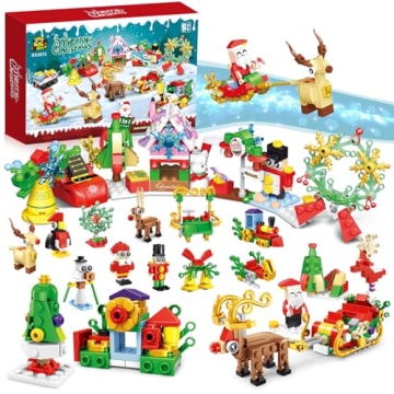 Verla Christmas Advent Calendar 2024 Building Blocks - 24 Days Countdown STEM Advent Calendar with S...