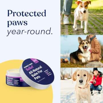 Honest Paws Dog Paw Balm for Dry Paws and Noses Relief
