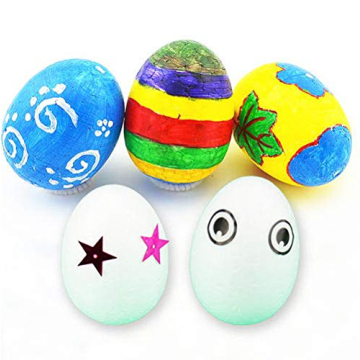 Crafare 40 Pack Craft Foam Eggs for DIY Easter Christmas Projects