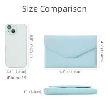 ZOPPEN Mulit-purpose Rfid Blocking Passport Holder Travel Wallet (Ver.4) Passport and Vaccine Card Holder ComboTri-fold Document Organizer Travel Essentials, 23 Paradise Blue