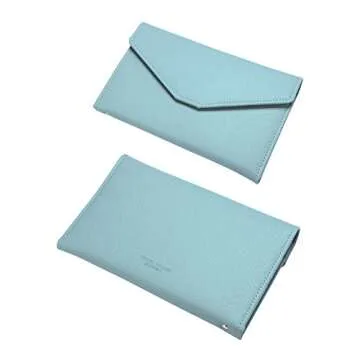 ZOPPEN Mulit-purpose Rfid Blocking Passport Holder Travel Wallet (Ver.4) Passport and Vaccine Card Holder ComboTri-fold Document Organizer Travel Essentials, 23 Paradise Blue