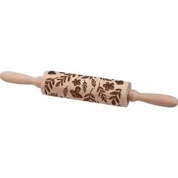 Primitives by Kathy Small Mushrooms Rolling Pin for Baking
