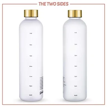 GLOW BOTTLE 32 oz Motivational Water Bottle with Time Marker