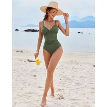 AI'MAGE One Piece Ruched Swimsuit for Flattering Fits