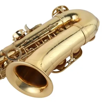 Ktaxon Alto Saxophone Drop E Brass Sax Full Kit for Student Beginners with Carving, Mouthpiece, Carrying Case, Gloves, Cleaning Cloth Bar, Detachable Strap, Shoulder Strap, Reed, Lacquered